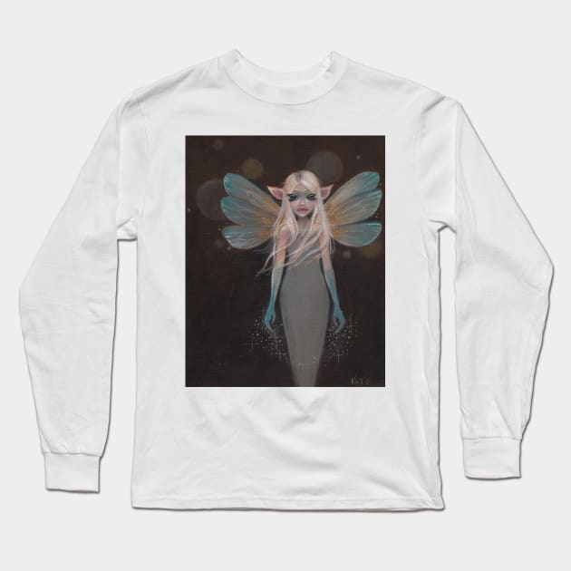 Firefly Faerie Long Sleeve T-Shirt by KimTurner